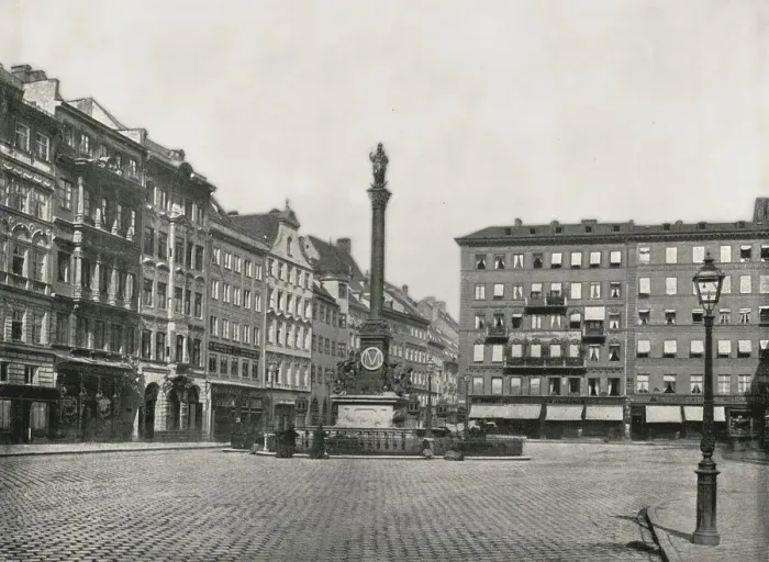 Framed Print : The Karolinenplatz, Munich, Germany, 1895. Creator: W &s Ltd Framed Print : The Karolinenplatz, Munich, Germany, 1895. Creator: W &s Ltd
