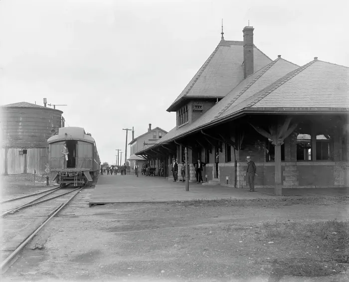 Framed Print : Kasota Station, between 1880 and 1899. Creator: Unknown Framed Print : Kasota Station, between 1880 and 1899. Creator: Unknown