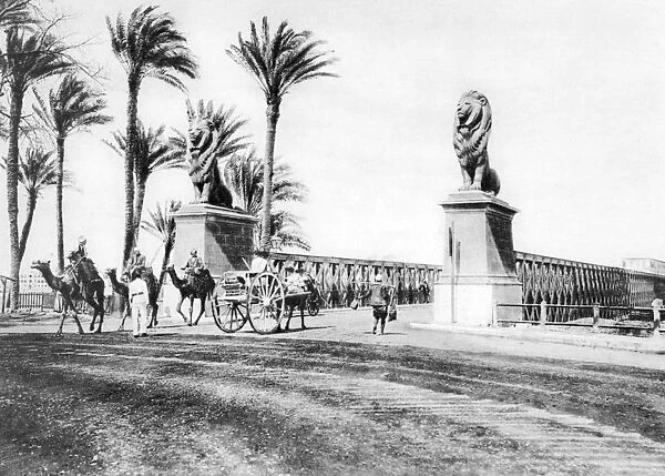 The Kasr-El-Nile Bridge, Cairo, Egypt, c1920s