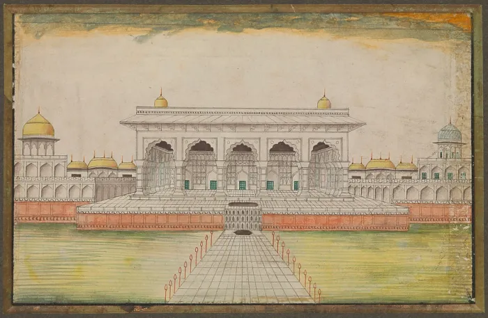 Framed Print : The Kass Mahal, part of the Red Fort at Agra, (between 1820 and 1829?). Creator: Unknown