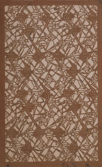 Framed Print : Katagami stencil, between 1900 and 1952. Creator: Unknown Framed Print : Katagami stencil, between 1900 and 1952. Creator: Unknown