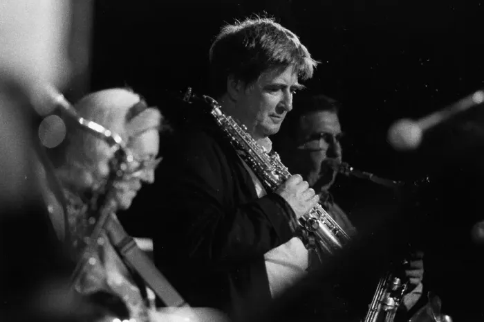 Framed Print : Kathy Stobart, Tony Coe, Brecon Jazz Festival, 1996. Creator: Brian Foskett Framed Print : Kathy Stobart, Tony Coe, Brecon Jazz Festival, 1996. Creator: Brian Foskett