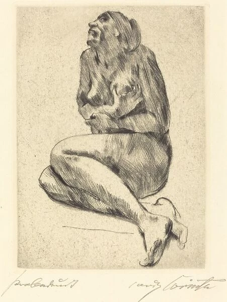 Kauernder weiblicher akt (Crouching Female Nude), 1914. Creator: Lovis Corinth