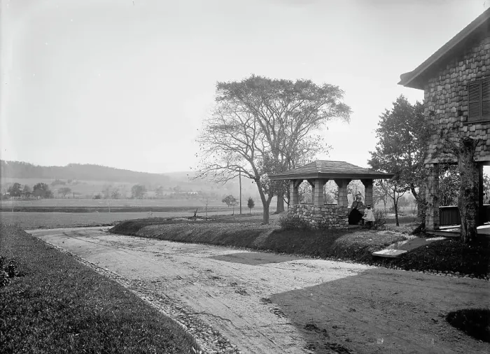 Framed Print : Kaufman's Well, Far Hills, N.J. c1900. Creator: Unknown Framed Print : Kaufman's Well, Far Hills, N.J. c1900. Creator: Unknown