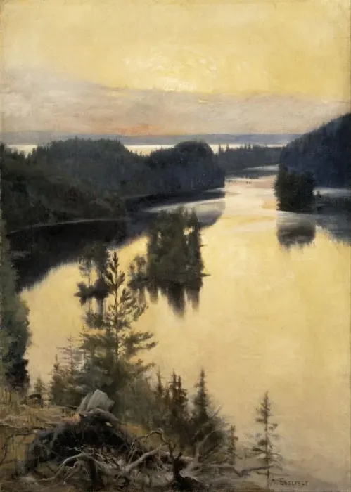 Framed Print : Kaukola Ridge at Sunset, 1889-1890 Framed Print : Kaukola Ridge at Sunset, 1889-1890