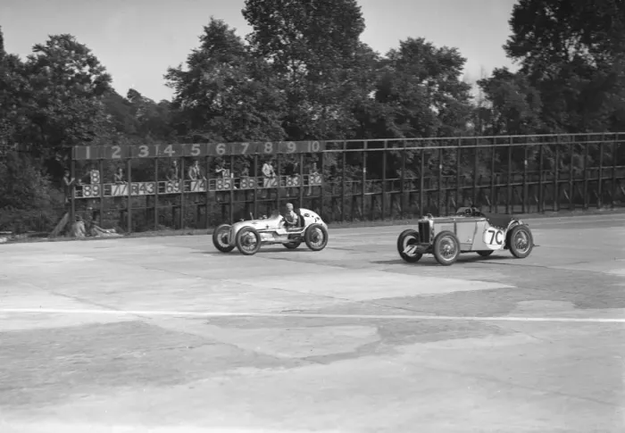 Framed Print : Kay Petres Austin OHC 744 cc, LCC Relay GP, Brooklands, 26 July 1937. Artist: Bill Brunell Framed Print : Kay Petres Austin OHC 744 cc, LCC Relay GP, Brooklands, 26 July 1937. Artist: Bill Brunell