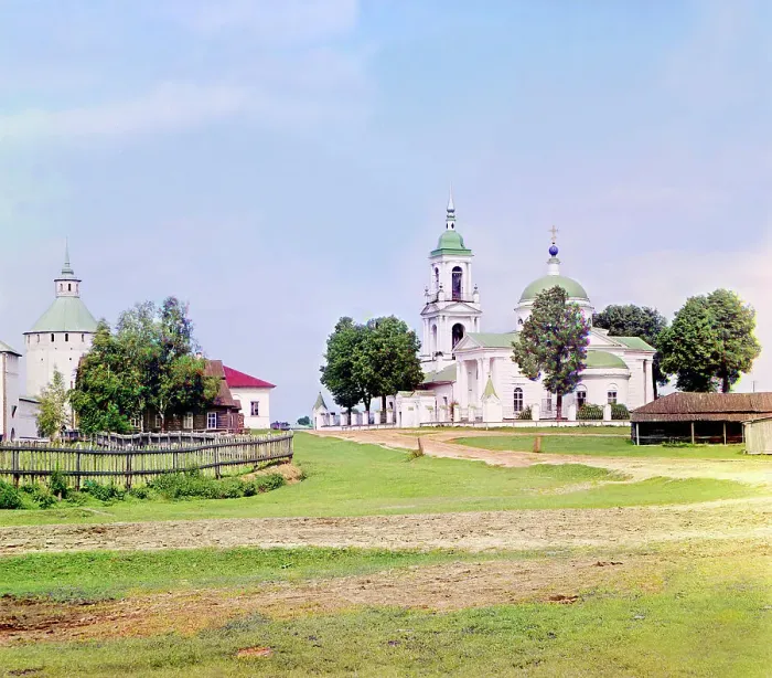 Framed Print : Kazan Cathedral in the city of Kirillov [Russian Empire], 1909. Creator: Sergey Mikhaylovich Prokudin-Gorsky