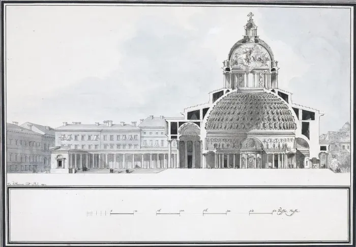 Framed Print : The Kazan Cathedral in Saint Petersburg, 1800. Artist: Thomas de Thomon, Jean Francois (1754-1813) Framed Print : The Kazan Cathedral in Saint Petersburg, 1800. Artist: Thomas de Thomon, Jean Francois (1754-1813)