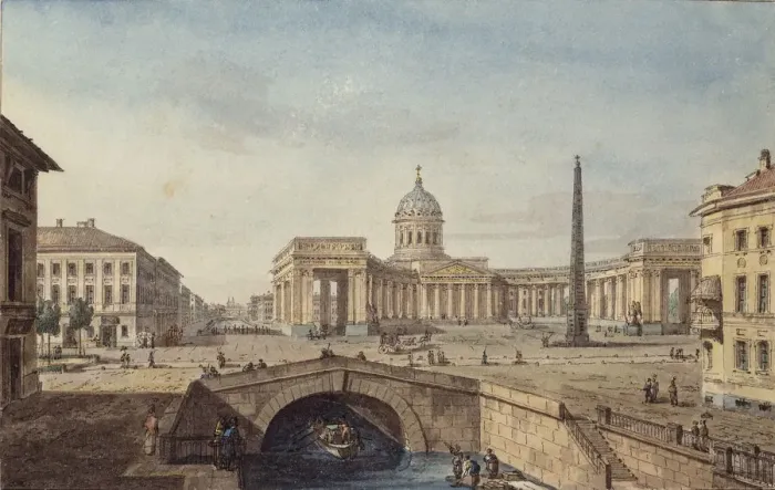 Framed Print : The Kazan Cathedral in Saint Petersburg, 1817. Artist: Vorobyev, Maxim Nikiphorovich (1787-1855) Framed Print : The Kazan Cathedral in Saint Petersburg, 1817. Artist: Vorobyev, Maxim Nikiphorovich (1787-1855)