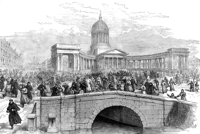 Framed Print : In front of the Kazan Cathedral, St. Petersburg:the spot where the Emperor was murdered, 1881. Creator: Unknown Framed Print : In front of the Kazan Cathedral, St. Petersburg:the spot where the Emperor was murdered, 1881. Creator: Unknown