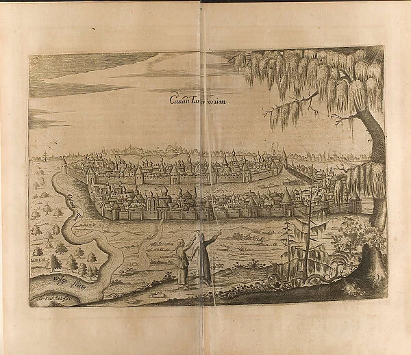 Kazan (Illustration from Travels to the Great Duke of Muscovy and the King of Persia by Adam Olear Artist: Rothgiesser, Christian Lorenzen (?-1659)