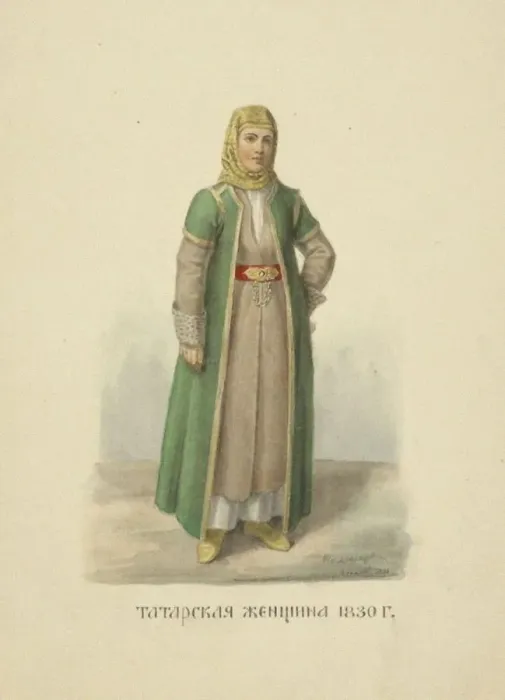Framed Print : Kazan Tatar Woman of 1830 (From the series Clothing of the Russian state), 1869 Framed Print : Kazan Tatar Woman of 1830 (From the series Clothing of the Russian state), 1869