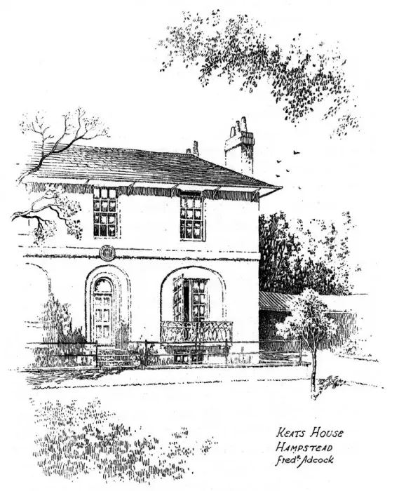 Framed Print : Keats House, Hampstead, London, 1912. Artist: Frederick Adcock Framed Print : Keats House, Hampstead, London, 1912. Artist: Frederick Adcock