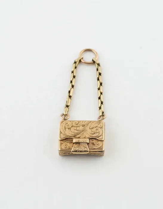 Framed Print : Keepsake in the Form of a Purse, England, c. 1850. Creator: Unknown
