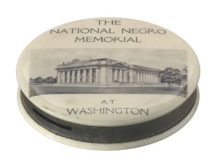 Framed Print : Keepsake pocket bank for the National Negro Memorial, ca. 1926. Creator: Unknown Framed Print : Keepsake pocket bank for the National Negro Memorial, ca. 1926. Creator: Unknown