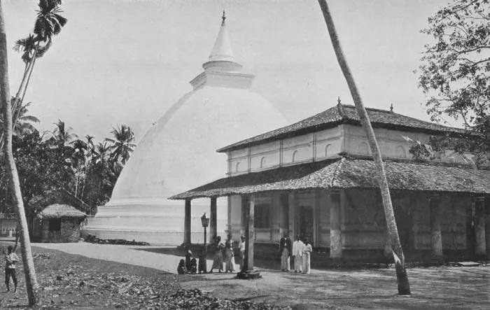 Framed Print : Kelaniya Temple and Dagoba, c1890, (1910). Artist: Alfred William Amandus Plate Framed Print : Kelaniya Temple and Dagoba, c1890, (1910). Artist: Alfred William Amandus Plate