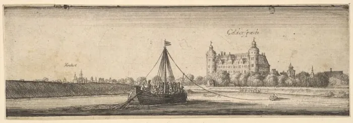 Framed Print : Kelsterbach Castle near Hochst am Main, 1642-44. Creator: Wenceslaus Hollar Framed Print : Kelsterbach Castle near Hochst am Main, 1642-44. Creator: Wenceslaus Hollar