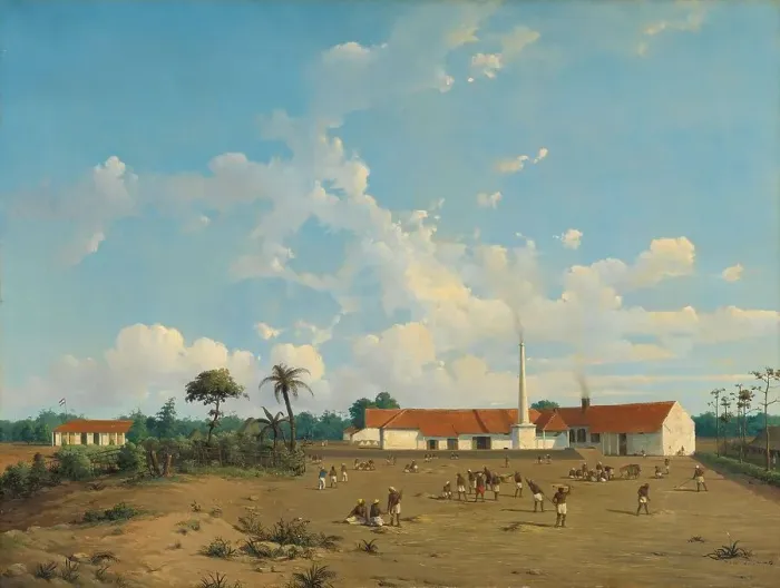 Framed Print : The Kemanglen Sugar Factory near Tegal (or Tagal), Java, 1870-1875. Creator: Abraham Salm Framed Print : The Kemanglen Sugar Factory near Tegal (or Tagal), Java, 1870-1875. Creator: Abraham Salm