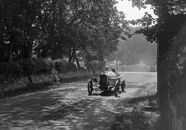 Kenelm Lee Guinness driving his Sunbeam to victory in the RAC Isle of Man TT race, 10 June 1914