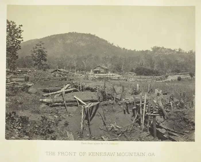 Framed Print : The Front of Kenesaw Mountain, GA, 1866. Creator: George N. Barnard Framed Print : The Front of Kenesaw Mountain, GA, 1866. Creator: George N. Barnard