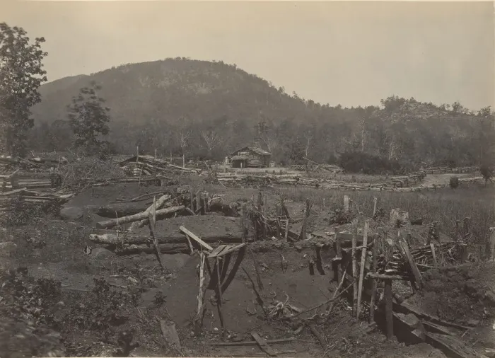 Framed Print : The Front of Kenesaw Mountain, Georgia, 1860s. Creator: George N. Barnard Framed Print : The Front of Kenesaw Mountain, Georgia, 1860s. Creator: George N. Barnard