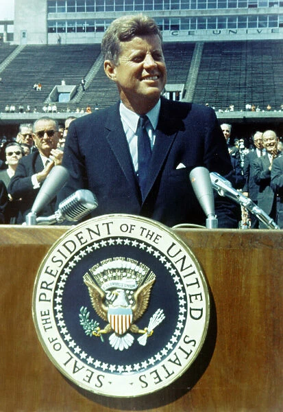 Kennedy at Rice University, 1962. Creator: Unknown