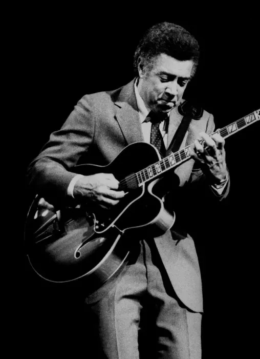 Framed Print : Kenny Burrell, American jazz guitarist, Dominion, London, 1985. Artist: Brian O Connor Framed Print : Kenny Burrell, American jazz guitarist, Dominion, London, 1985. Artist: Brian O Connor