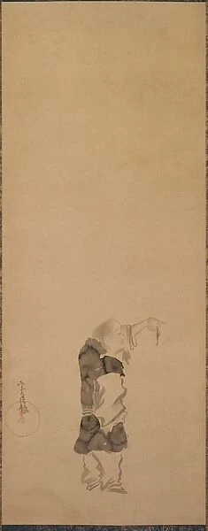 Kenshu, Monk with Shrimp, c. 1600-1640. Creator: Tawaraya S?tatsu (Japanese, died c