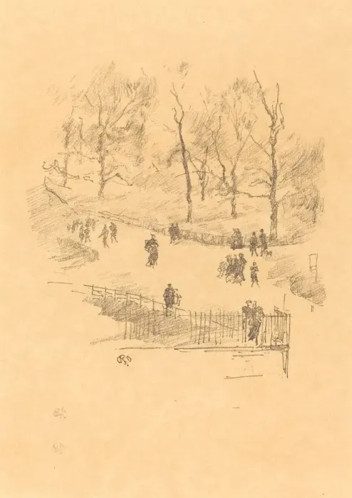 Framed Print : Kensington Gardens, 1896. Creator: James Abbott McNeill Whistler Framed Print : Kensington Gardens, 1896. Creator: James Abbott McNeill Whistler