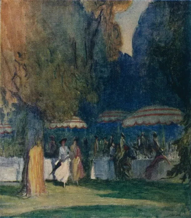 Framed Print : In Kensington Gardens, 1914. Artist: Claude Allin Shepperson Framed Print : In Kensington Gardens, 1914. Artist: Claude Allin Shepperson