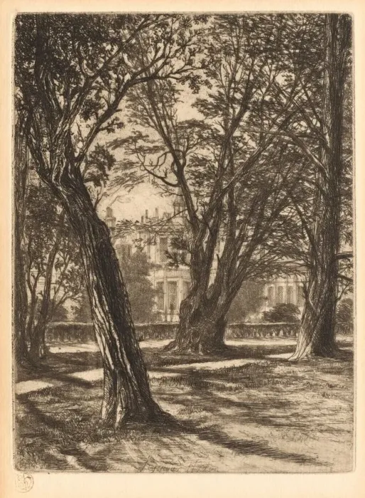 Framed Print : Kensington Gardens, No. 1 (Small Plate), 1859. Creator: Francis Seymour Haden (British, 1818-1910) Framed Print : Kensington Gardens, No. 1 (Small Plate), 1859. Creator: Francis Seymour Haden (British, 1818-1910)