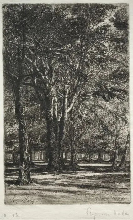 Framed Print : Kensington Gardens (The Larger Plate), 1860. Creator: Francis Seymour Haden (British, 1818-1910) Framed Print : Kensington Gardens (The Larger Plate), 1860. Creator: Francis Seymour Haden (British, 1818-1910)