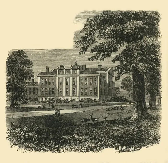 Framed Print : Kensington Palace, from the Gardens, c1876. Creator: Unknown Framed Print : Kensington Palace, from the Gardens, c1876. Creator: Unknown