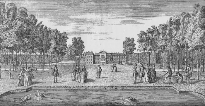 Framed Print : Kensington Palace in Georgian Times, c1750 (1911). Artist: John Rocque Framed Print : Kensington Palace in Georgian Times, c1750 (1911). Artist: John Rocque