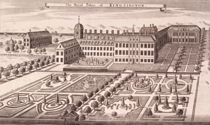 Framed Print : Kensington Palace, Kensington, London, c1750 Framed Print : Kensington Palace, Kensington, London, c1750