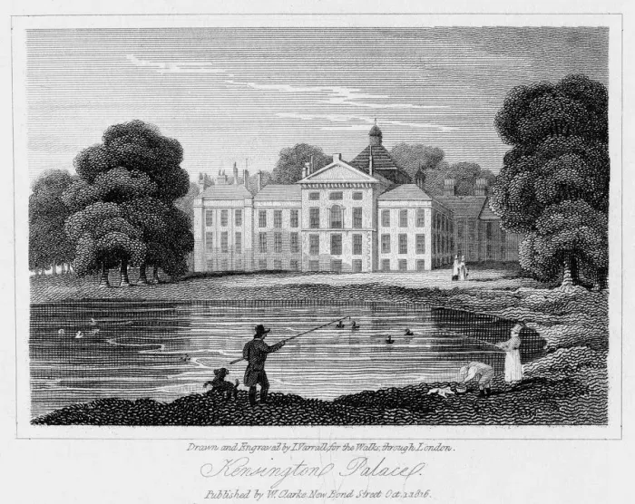 Framed Print : Kensington Palace, London, 1816. Artist: I Varrall Framed Print : Kensington Palace, London, 1816. Artist: I Varrall