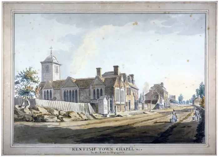 Framed Print : Kentish Town Chapel, London, c1784 Framed Print : Kentish Town Chapel, London, c1784