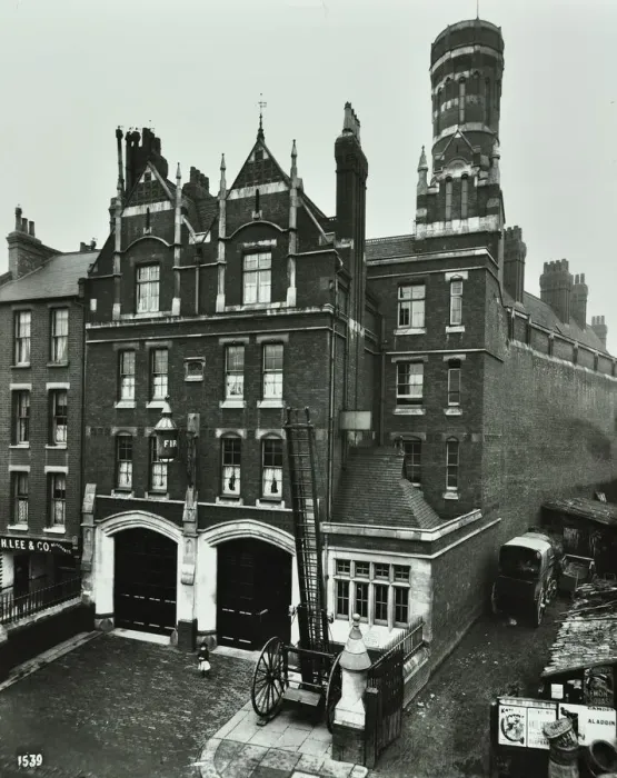 Framed Print : Kentish Town Fire Station, No 3a Fortress Walk, St Pancras, London, 1903 Framed Print : Kentish Town Fire Station, No 3a Fortress Walk, St Pancras, London, 1903