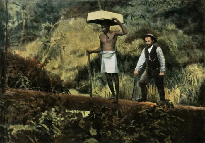 Framed Print : Kentzer (Chercheurs D Or En Promenade), (Prospecting for Gold), 1900. Creator: Unknown Framed Print : Kentzer (Chercheurs D Or En Promenade), (Prospecting for Gold), 1900. Creator: Unknown