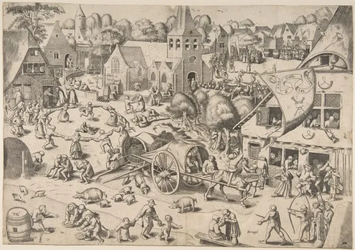 Framed Print : The Kermis at Hoboken, ca. 1559. Creator: Frans Hogenberg Framed Print : The Kermis at Hoboken, ca. 1559. Creator: Frans Hogenberg