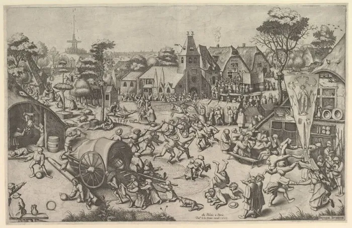Framed Print : The Kermis of Saint George, ca. 1569; printed 1601. Creator: Johannes van Doetecum I Framed Print : The Kermis of Saint George, ca. 1569; printed 1601. Creator: Johannes van Doetecum I