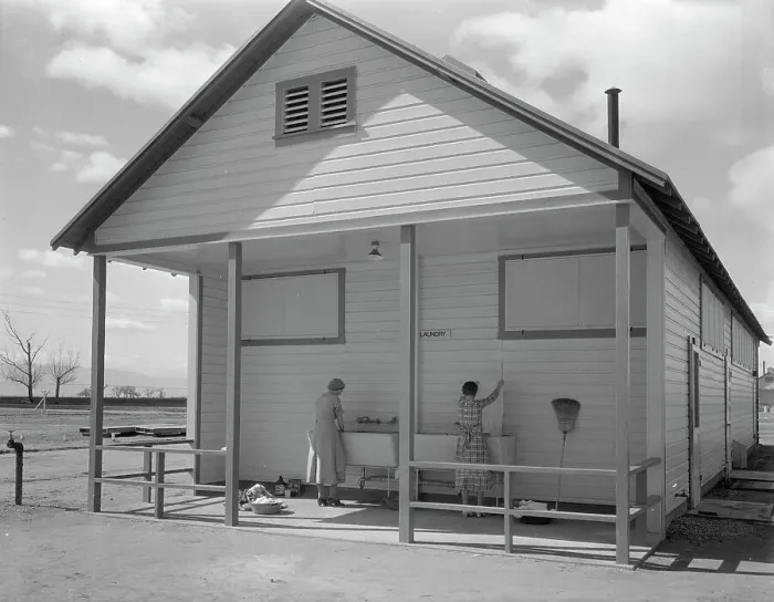 Framed Print : Kern County migrant camp, California, 1936. Creator: Dorothea Lange Framed Print : Kern County migrant camp, California, 1936. Creator: Dorothea Lange
