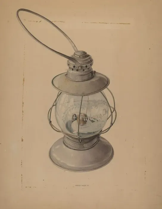Framed Print : Kerosene Lantern, 1939. Creator: Samuel Faigin Framed Print : Kerosene Lantern, 1939. Creator: Samuel Faigin