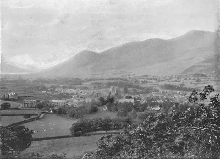 Framed Print : Keswick, from Castle Head Hill, c1896. Artist: Green Brothers Framed Print : Keswick, from Castle Head Hill, c1896. Artist: Green Brothers