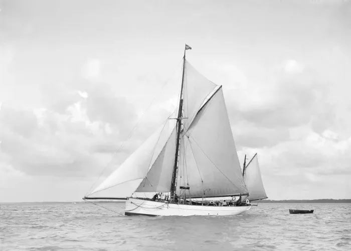 Framed Print : The ketch Aphrodite under sail, 1912. Creator: Kirk & Sons of Cowes Framed Print : The ketch Aphrodite under sail, 1912. Creator: Kirk & Sons of Cowes