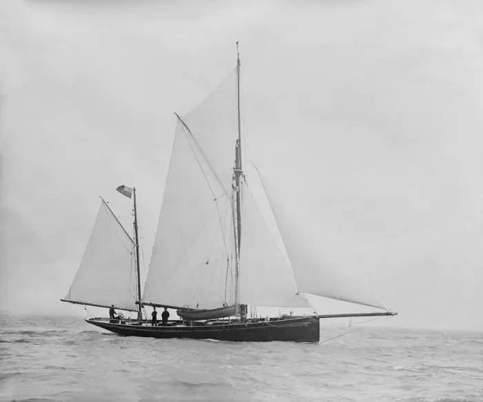 Framed Print : The ketch Palatina under way. Creator: Kirk & Sons of Cowes Framed Print : The ketch Palatina under way. Creator: Kirk & Sons of Cowes