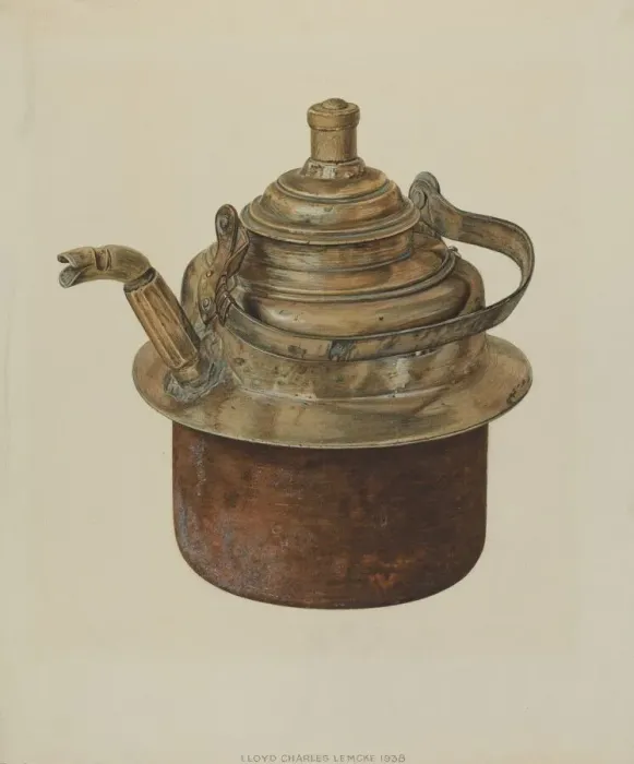 Framed Print : Kettle, 1938. Creator: Lloyd Charles Lemcke Framed Print : Kettle, 1938. Creator: Lloyd Charles Lemcke
