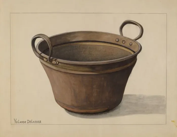 Framed Print : Kettle, c. 1935. Creator: Yolande Delasser Framed Print : Kettle, c. 1935. Creator: Yolande Delasser