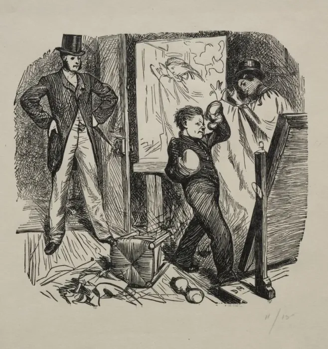 Framed Print : A Kettledrum in Mayfair, 1862. Creator: George Louis Palmella Busson Du Maurier (British Framed Print : A Kettledrum in Mayfair, 1862. Creator: George Louis Palmella Busson Du Maurier (British