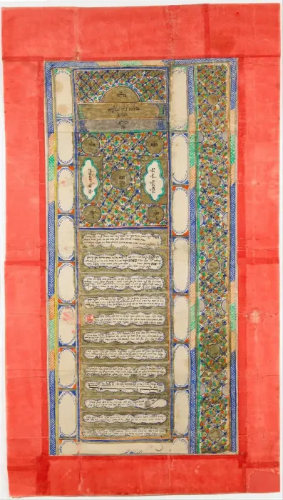 Framed Print : Ketubah (Jewish marriage contract), 1885. Artist: Anonymous Framed Print : Ketubah (Jewish marriage contract), 1885. Artist: Anonymous